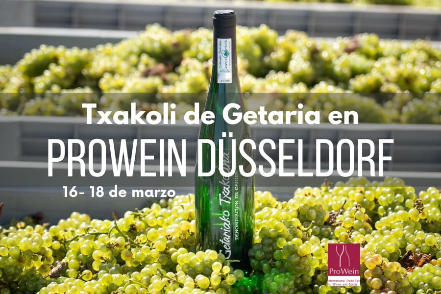 El Txakoli de Getaria estará presente en la feria ProWein Düsseldorf 2025